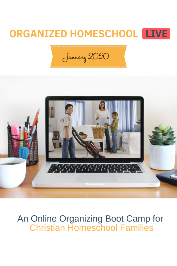 Organized Homeschool Live is a bootcamp for Christian homeschool moms coming January 2020!
