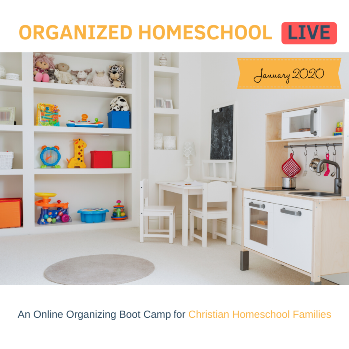 Organized Homeschool Live is a bootcamp for Christian homeschool moms coming January 2020!