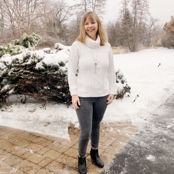 Winter White Sweater from Amazon. See more Homeschool Mom Fashion from I Choose Joy!
