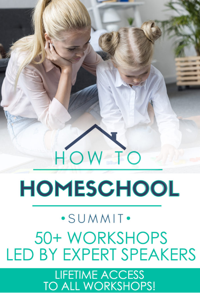 The "How to Homeschool" Summit will answer ALL your questions about homeschooling with 40 speakers and over 50 workshops! Learn more here.