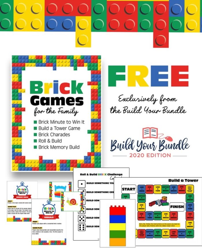 Freebie Brick Games for the Family pack. Insider Pro Tips for the 2020 Build Your Bundle Homeschool Sale