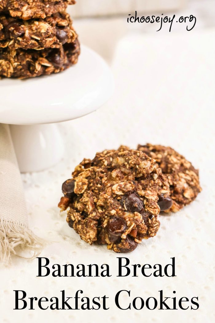 Banana Bread Breakfast Cookies recipe and tutorial