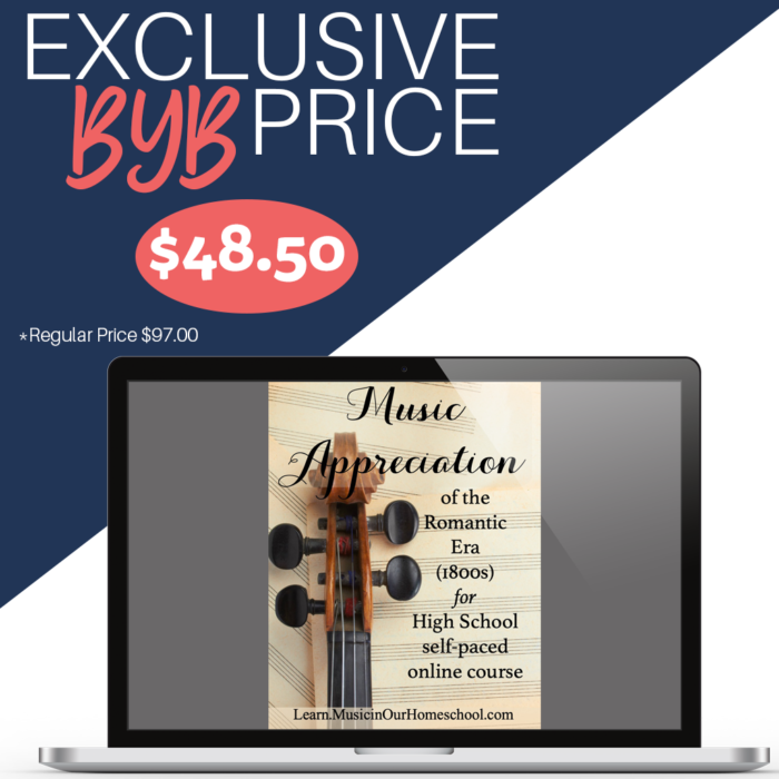 Music Appreciation of the Romantic Era online course for high school is 50% off in the Build Your Bundle sale!