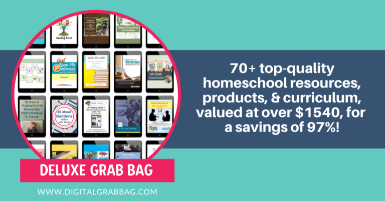 Homeschool Grab Bag ~ digital homeschool curriculum sale, 97% off retail!