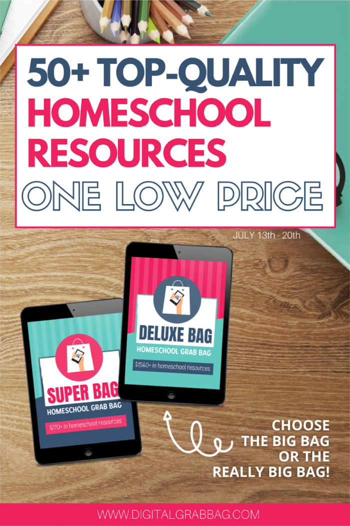 Homeschool Grab Bag ~ digital homeschool curriculum sale, 97% off retail!