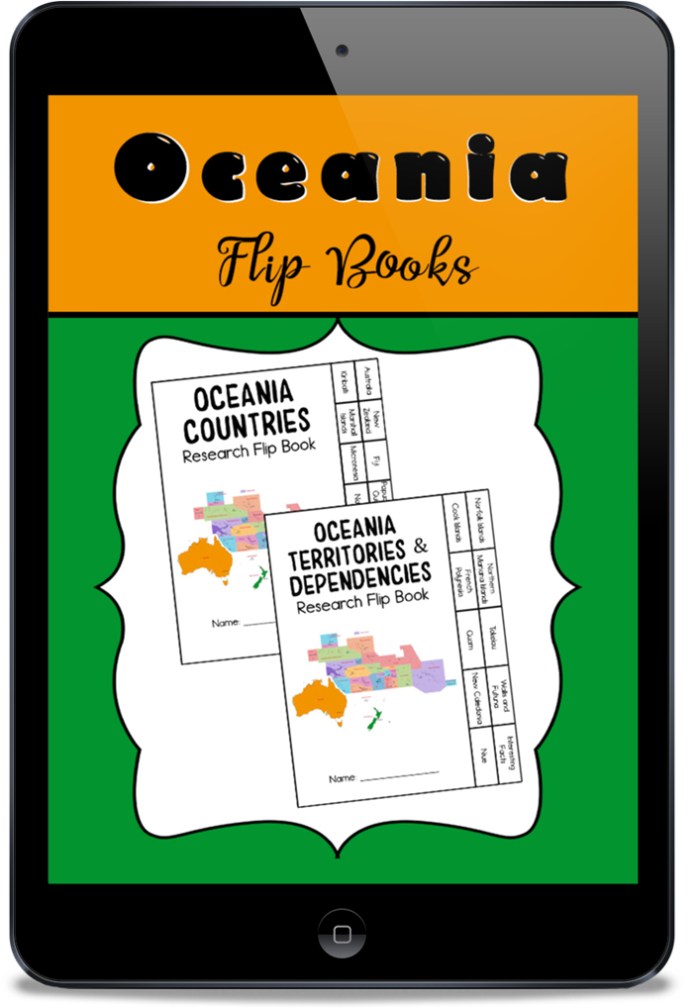 Find "Oceania Flip Book" in the Homeschool Grab Bag 2020!