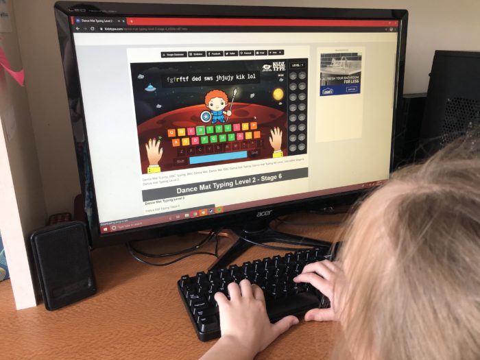 Dance Mat Typing for free typing learning and practice.