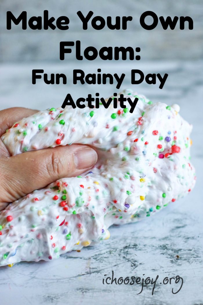 Make Your Own Floam: DIY craft for kids. It's a Fun Rainy Day Activity!
