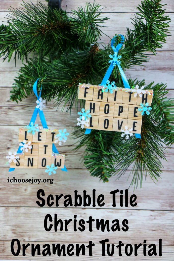 Scrabble Christmas Ornament Tutorial