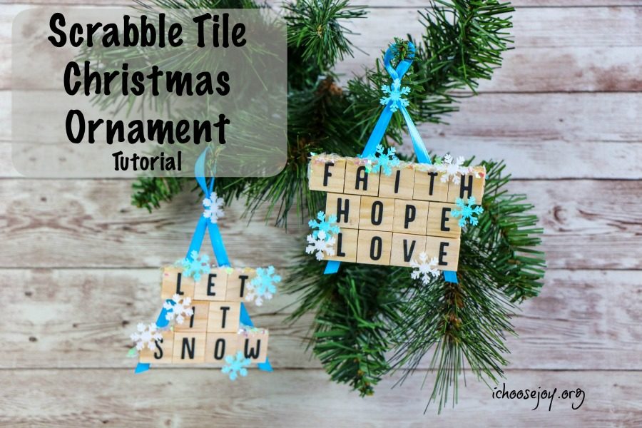 Scrabble Christmas Ornament Tutorial