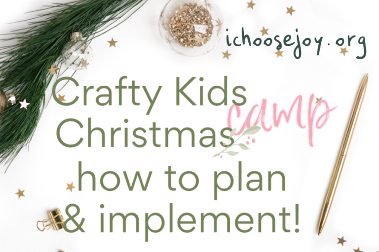 Crafty Kids Christmas Camp ~ how to plan and implement