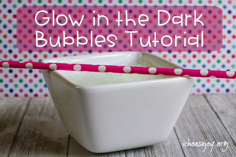 Glow in the Dark Bubbles tutorial