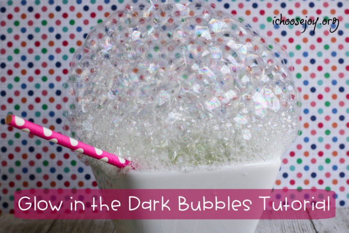 Glow in the Dark Bubbles tutorial