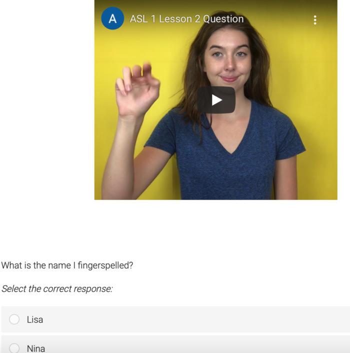 Mr. D Math ASL 1 Quizzes by video. This great course is perfect to learn ASL 1.