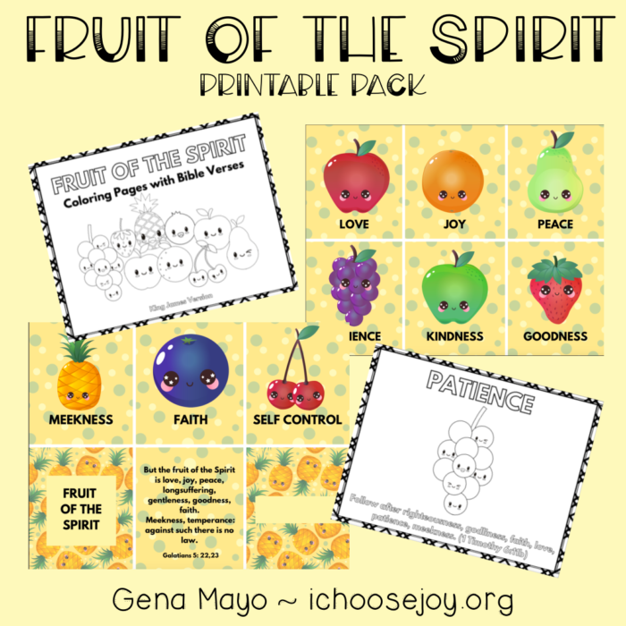 Fruit of the Spirit printable pack 