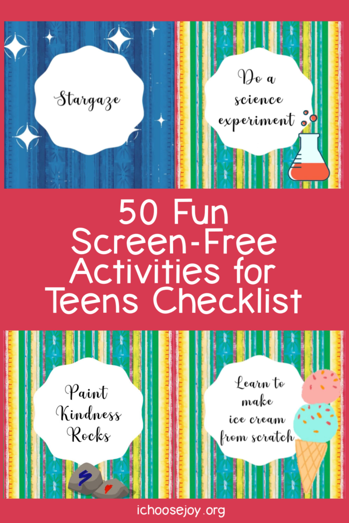 50 Screen free activities for Teens!