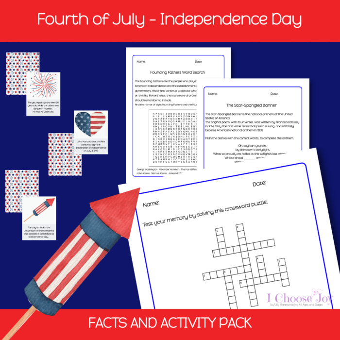 Fourth of July Facts and Activity Pack 