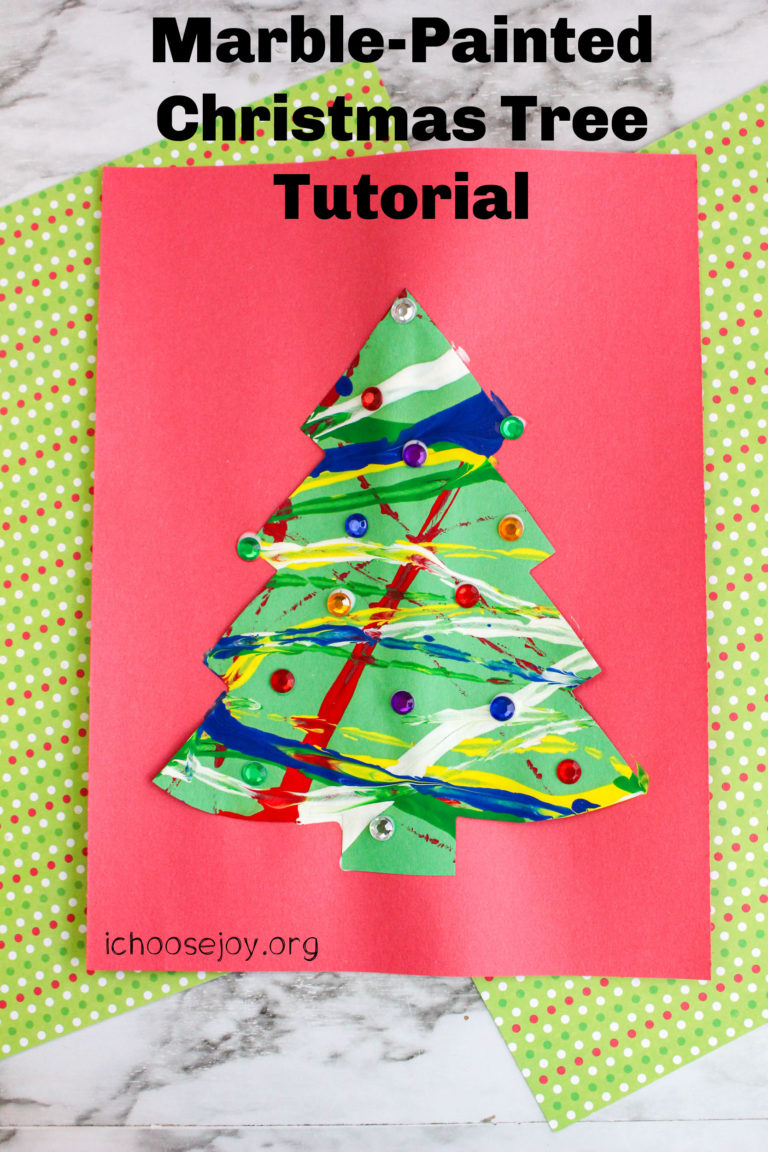 Marble-Painted Christmas Tree Tutorial