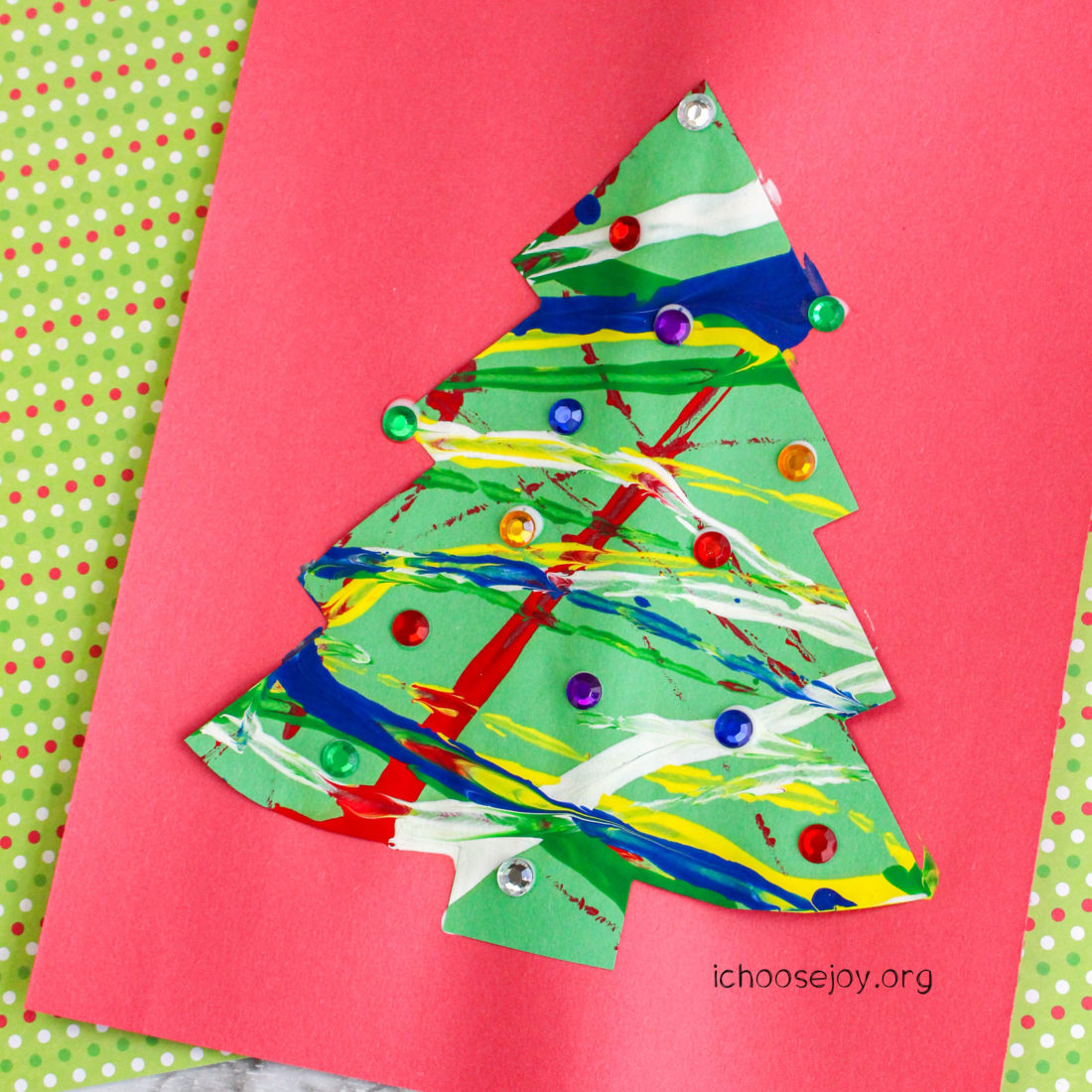 Marble-Painted Christmas Tree Tutorial