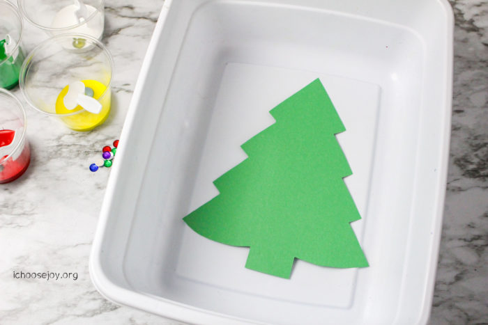Marble-Painted Christmas Tree tutorial