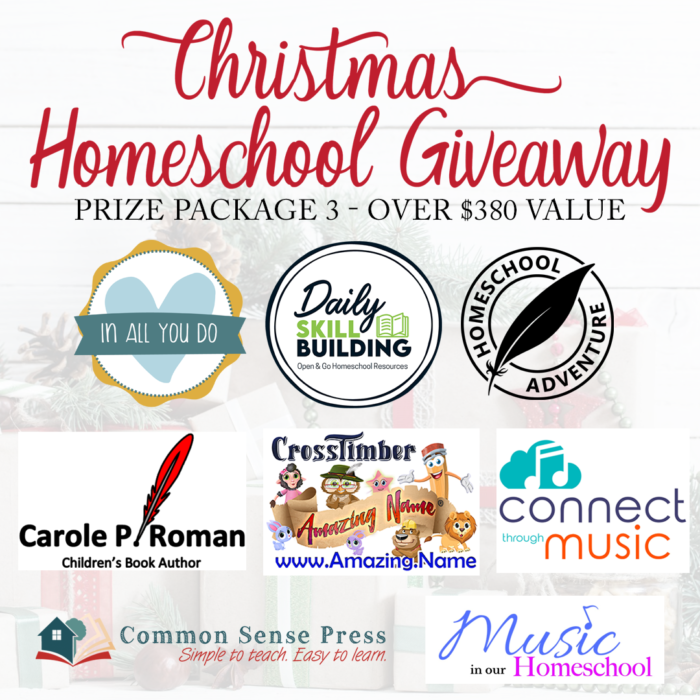Christmas Homeschool Giveaway 2021