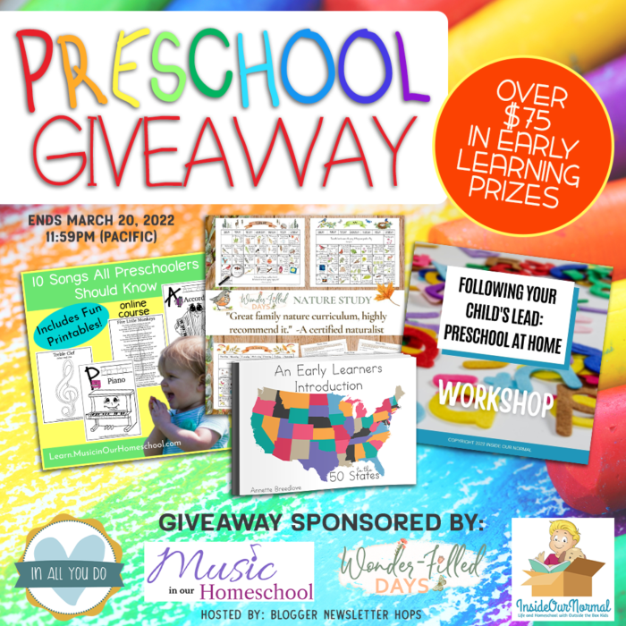 Early Learning Giveaway for homeschoolers