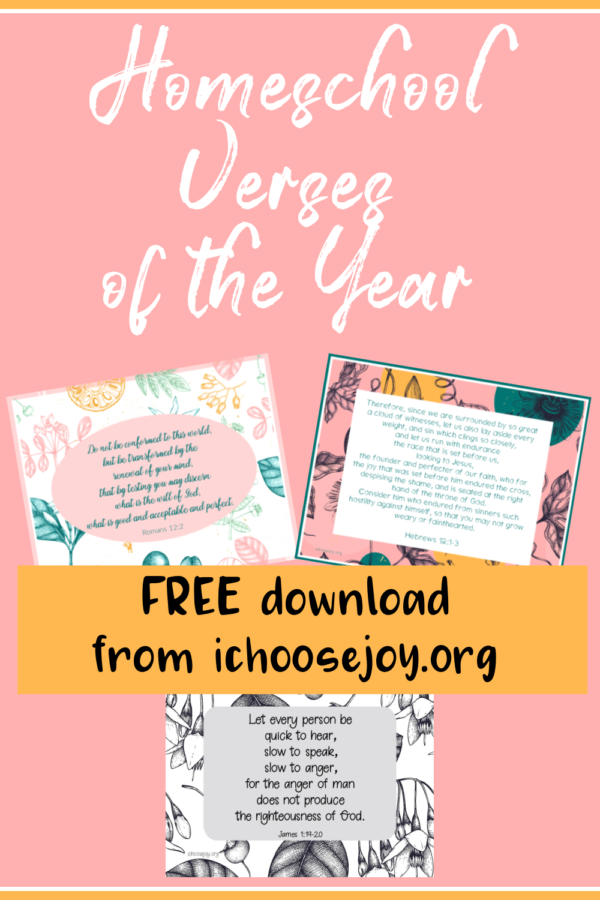 Our 2023 2024 Homeschool Curriculum Choices For Middle And High School   Hemeschool Verses Of The Year Free Download Pin 600x900 