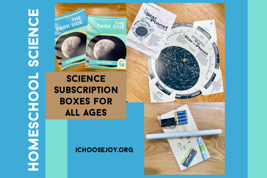 Science Unlocked is a homeschool science subscription box with a full month of lesson plans and the supplies needed for the experiments or activities/projects.