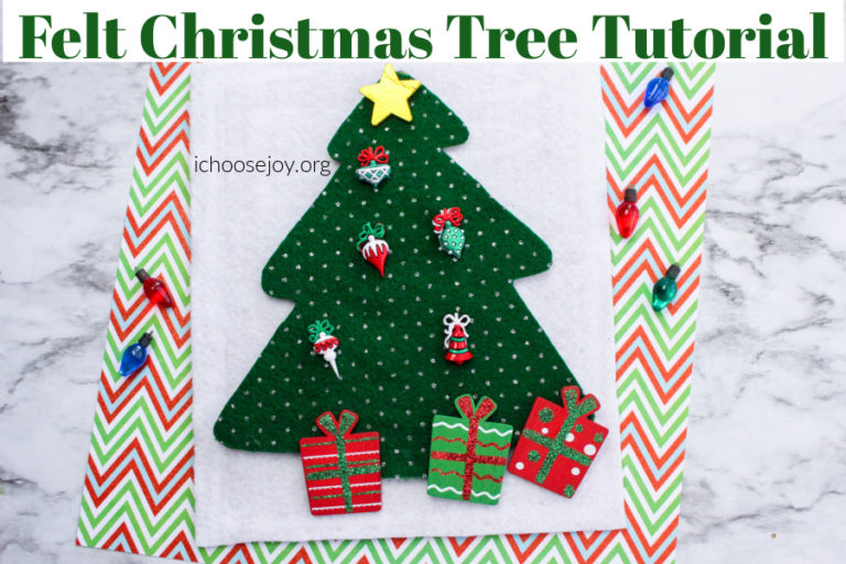 Fun craft felt tutorial Christmas tree to do with kids