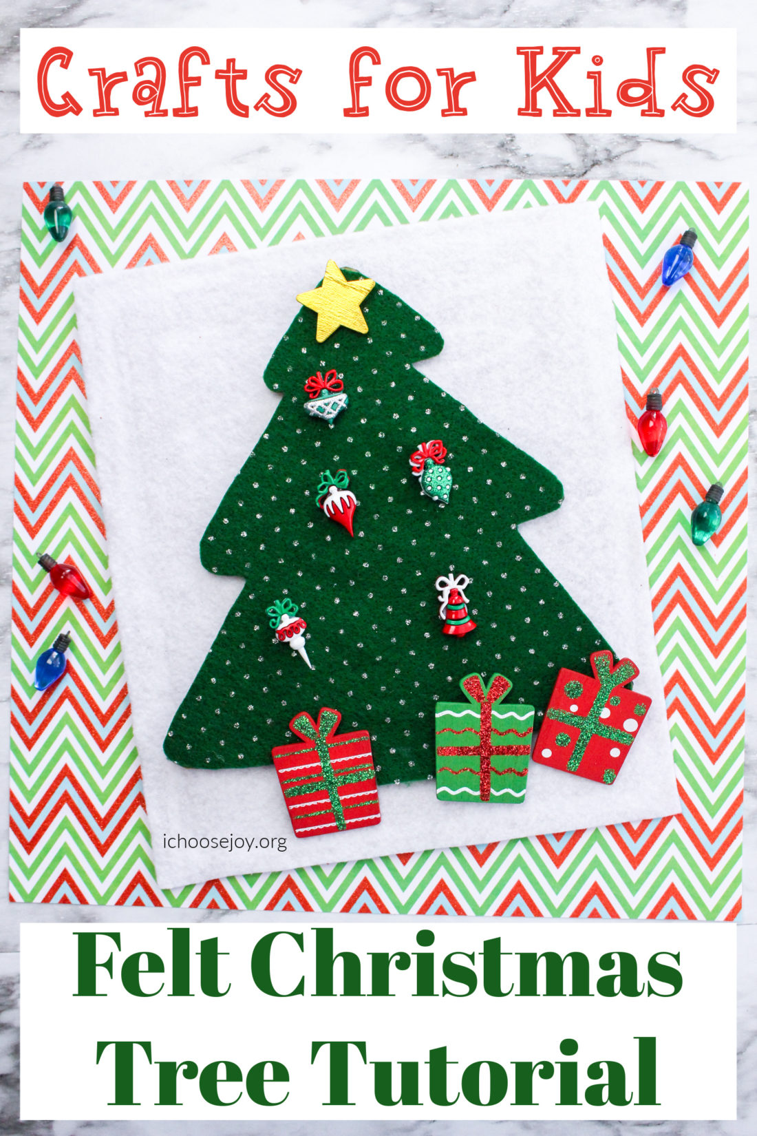 Felt Christmas Tree Tutorial: Craft Project for Kids - I Choose Joy!