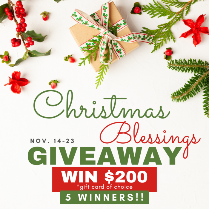 Christmas Blessings Giveaway 2022