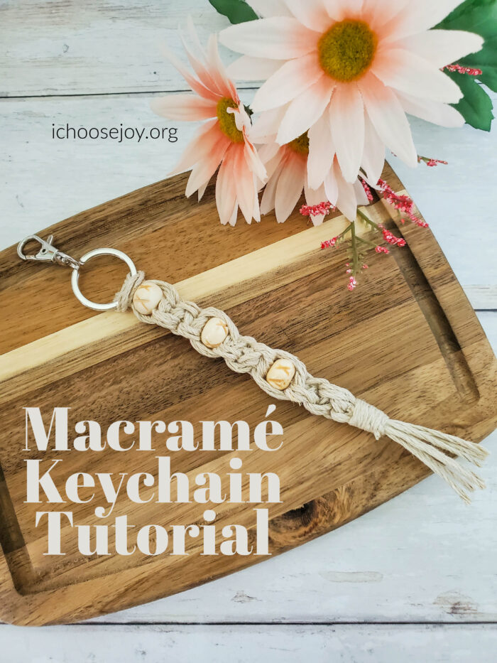DIY Macrame keychain tutorial pin