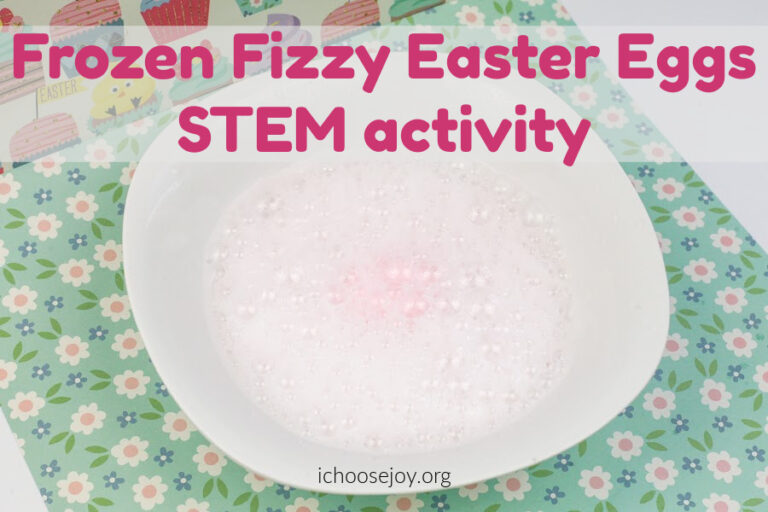 Frozen Fizzy Easter Eggs STEM Activity for Easter