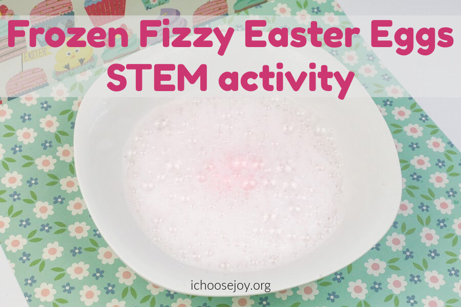 Frozen Fizzy Easter Eggs STEM activity