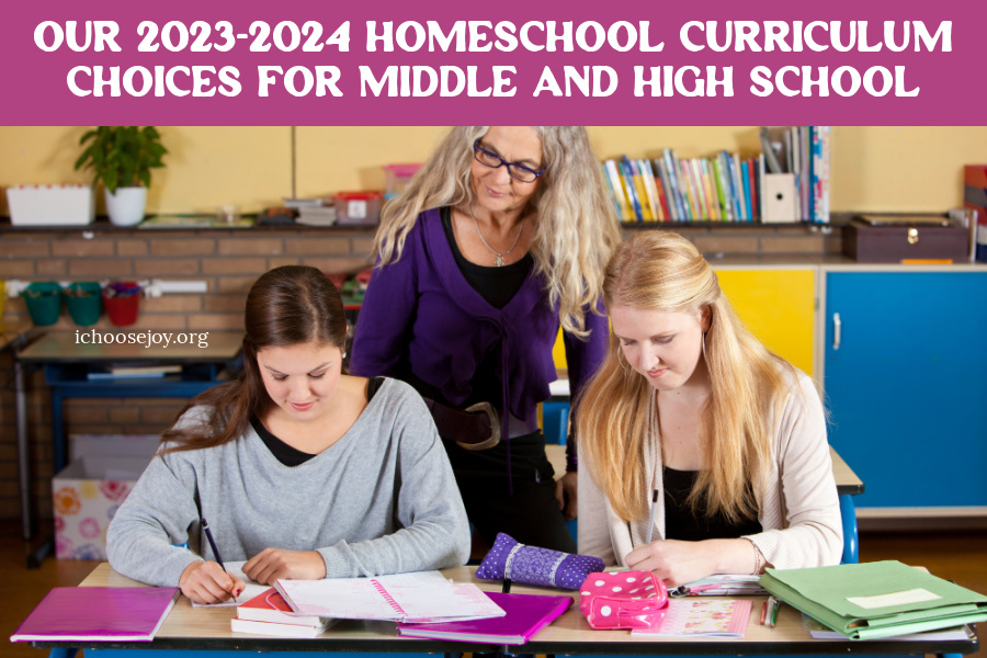 Our 2023-2024 Homeschool Curriculum Choices for Middle and High School