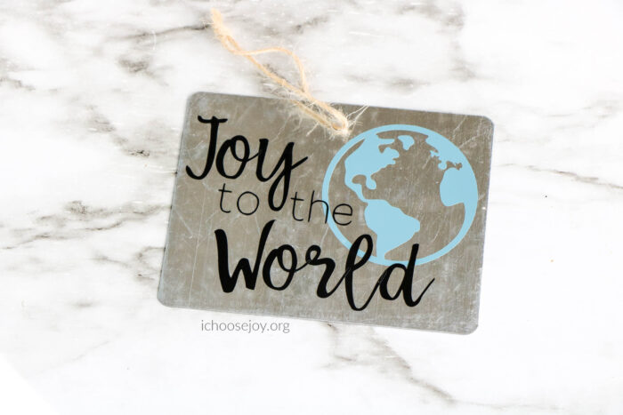 Galvanized Christmas Ornament and Gift Tag 
