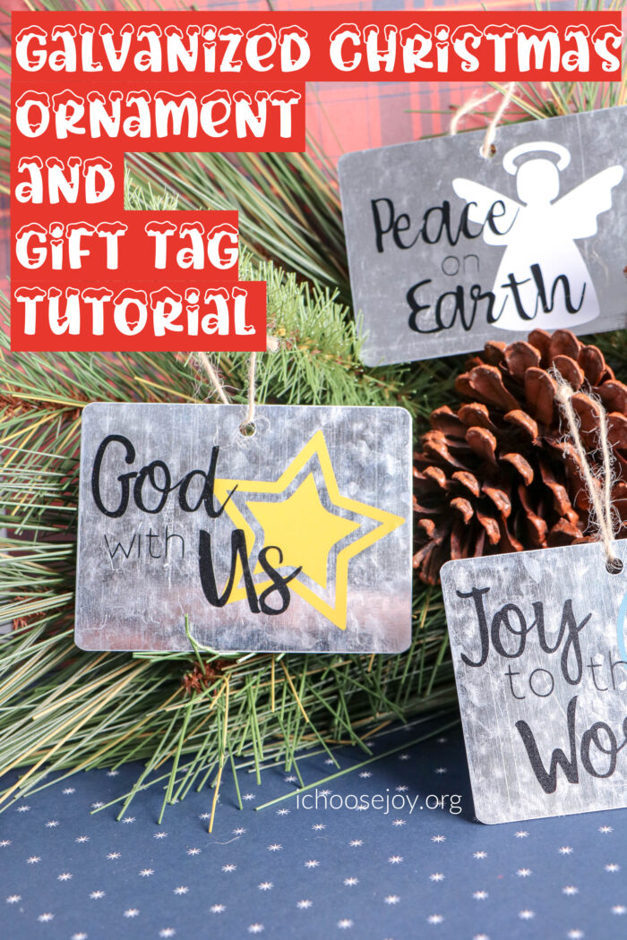 Galvanized Christmas Ornament and Gift Tag Tutorial
