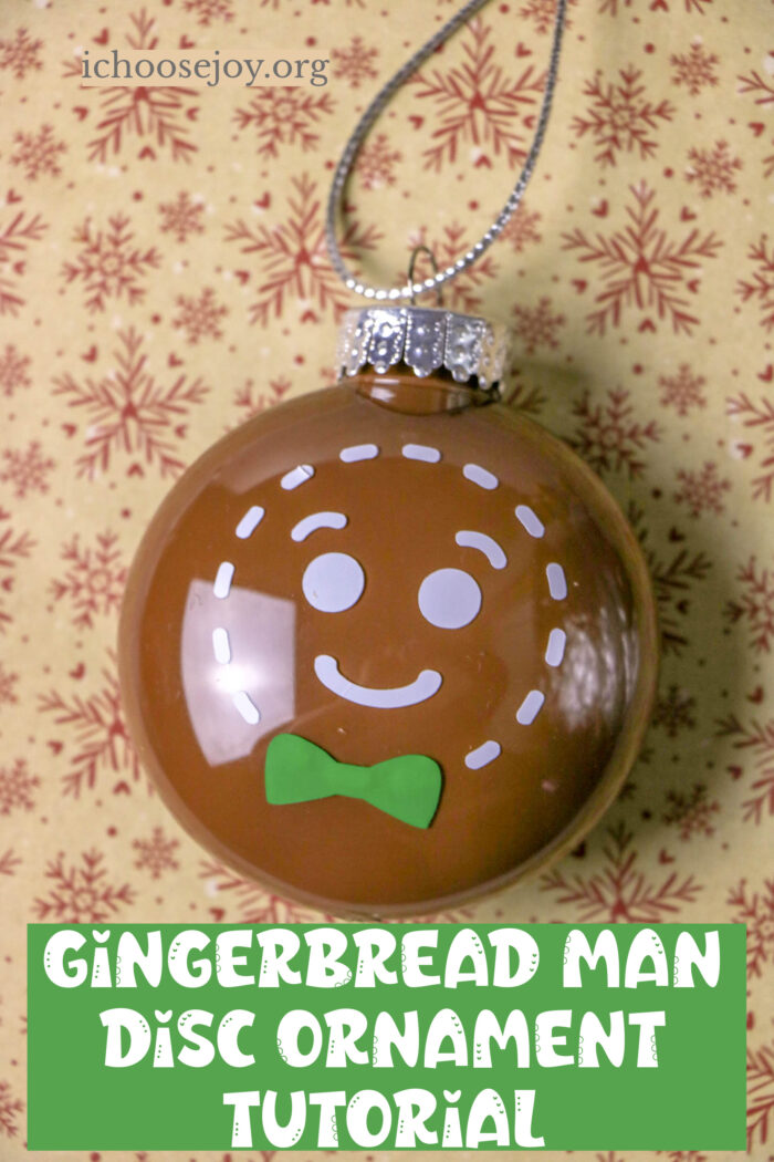 Gingerbread Man Disc Ornament Tutorial