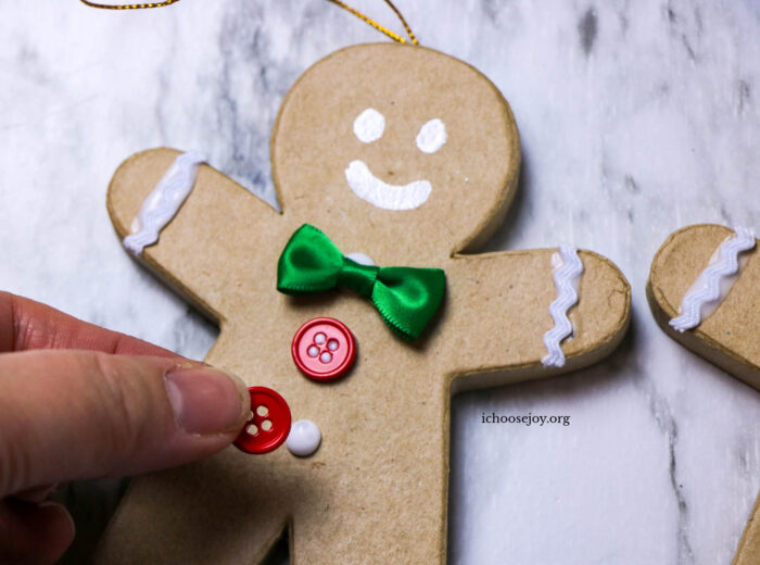 Paper Mache Gingerbread Man ornament tutorial