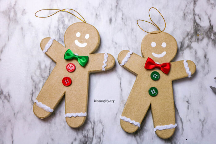 Paper Mache Gingerbread Man ornament tutorial