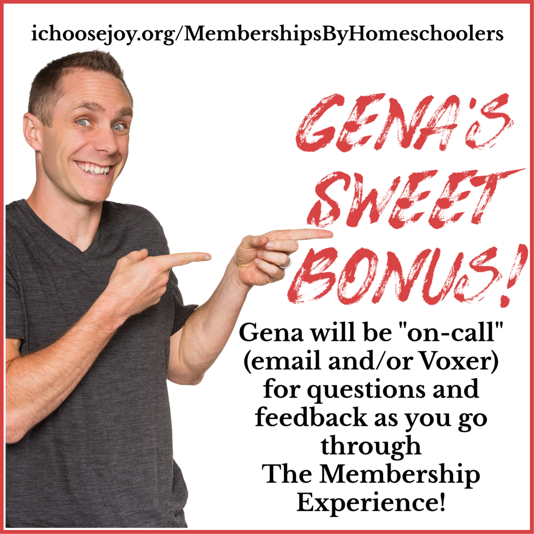 Gena's Sweet Bonus for The Membership Experience 2024