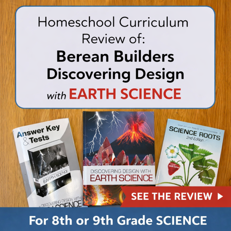 Berean Builders Earth Science textbook curriculum review