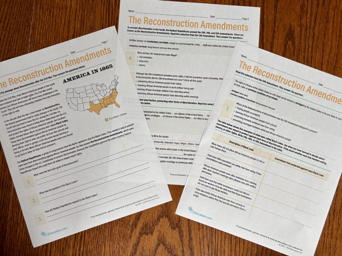 How to Use Worksheets for Homeschool (Without Busywork): A Real Example from Our Civil War Study